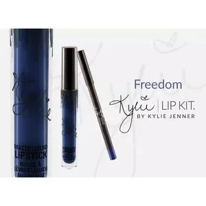 How To Wear The Blue Freedom Lip Kit According To Kylie  Exclusive Freedom Kylie lipkit main image 2